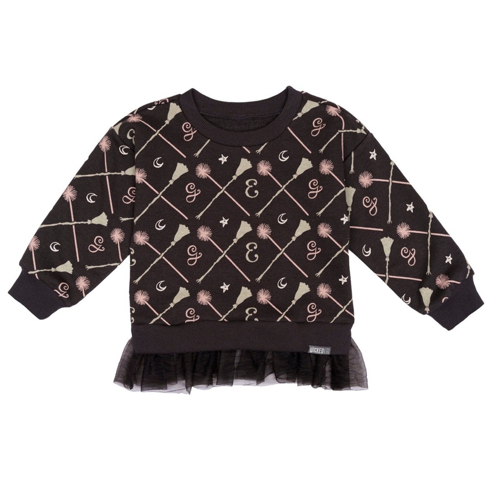 NEW Modern Moments Wicked Black Wand & Broom Sweatshirt size 3T